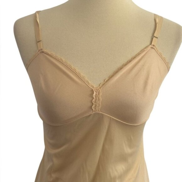 Vintage Vanity Fair Cream Chemise Slip on Gown Adjustable Straps Size Small - Picture 2 of 12